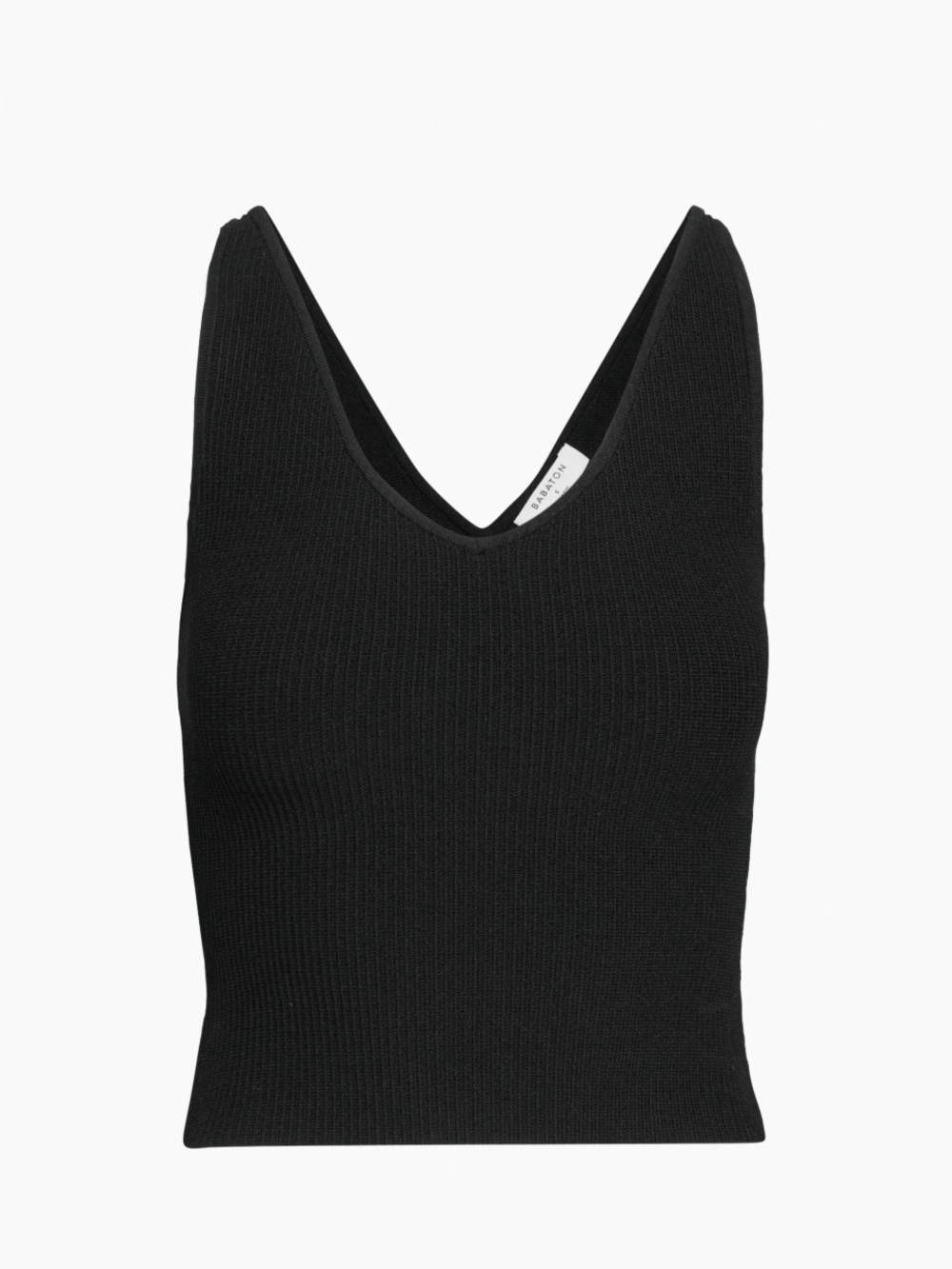 Aritzia Babaton Sculpt Knit V-neck Tank in black